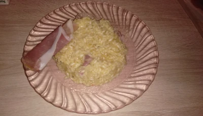 Risotto à l'Abondance et jambon cru