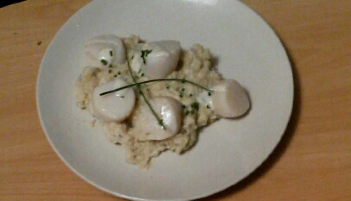 Risotto au cumin et aux St Jacques