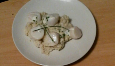 Risotto au cumin et aux St Jacques