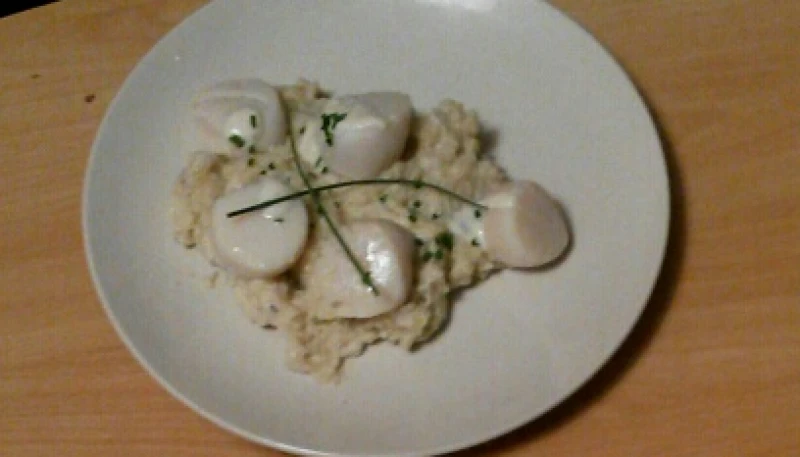 Risotto au cumin et aux St Jacques