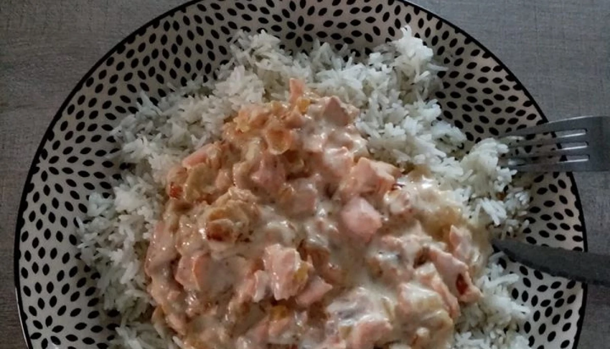 Risotto au saumon & champignons