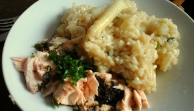 Risotto aux asperges et parmesan