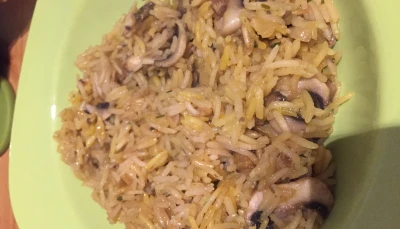 Risotto aux champignons épicé