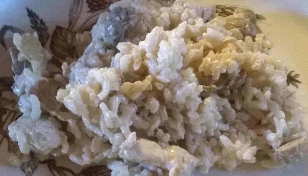 Risotto aux champignons et poulet