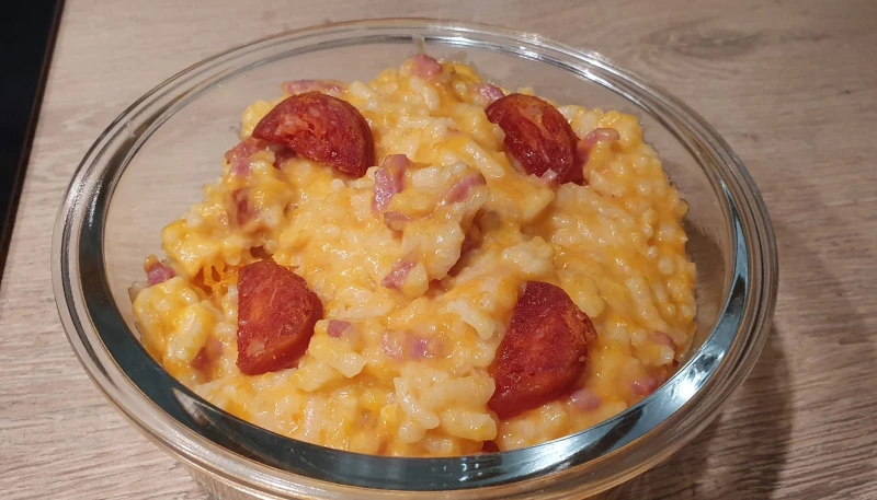 Risotto butternut, bacon, chorizo