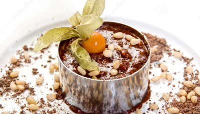 Risotto chocolat pistache et menthe