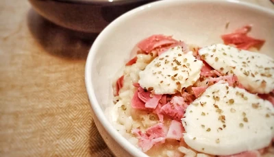Risotto jambon mozzarella