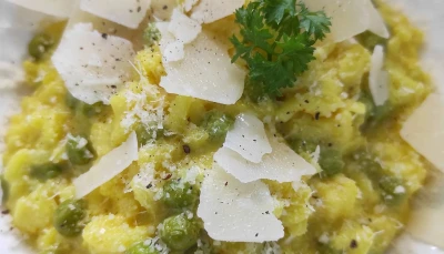 Risotto Petit pois curcuma
