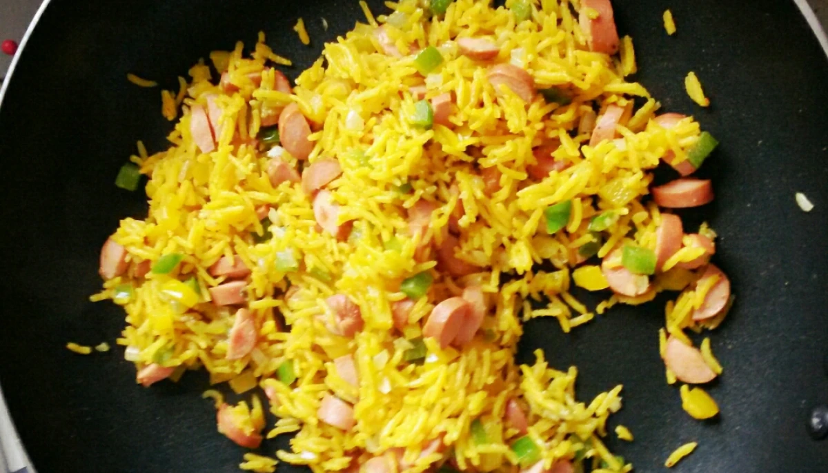 Riz aromatisé aux knackis