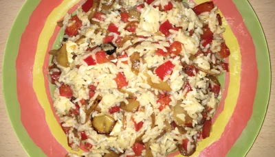 Riz au chèvre et poivron