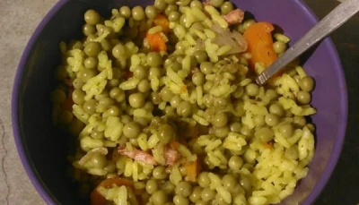 Riz au curry et légumes