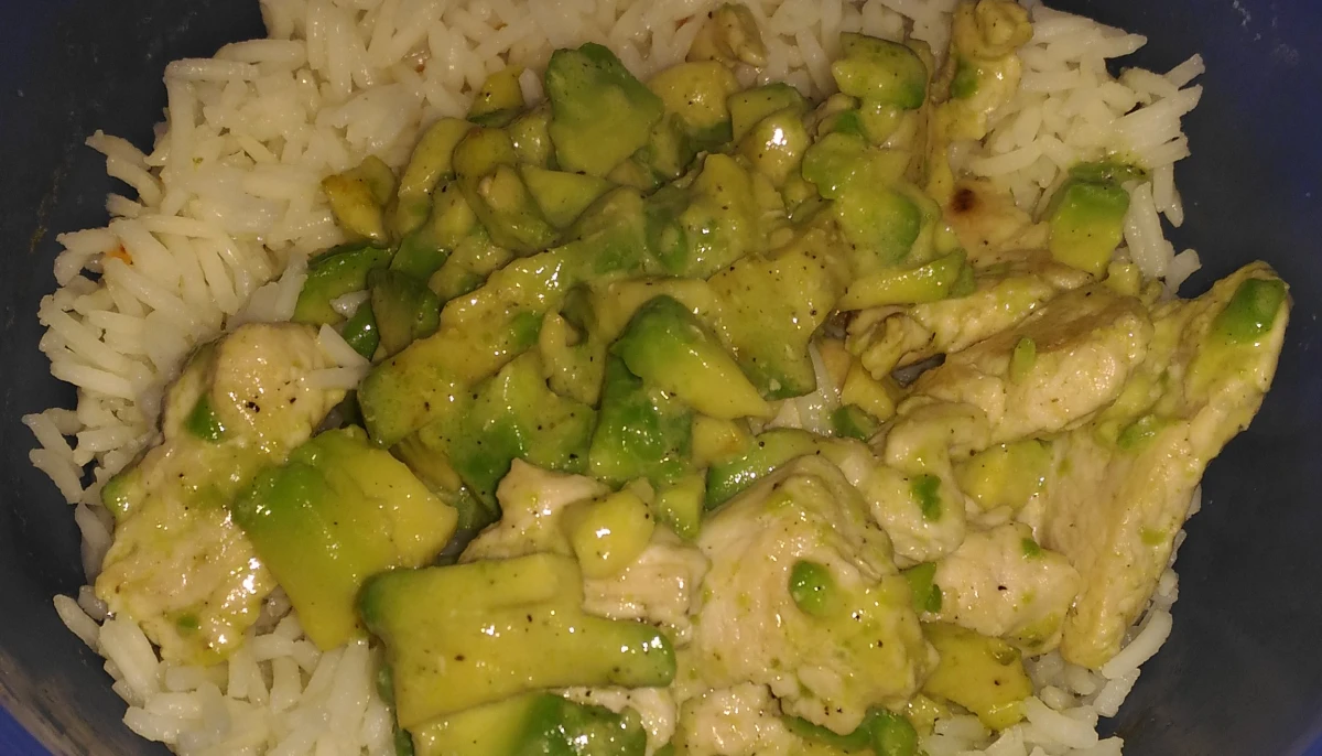 Riz avocat dinde