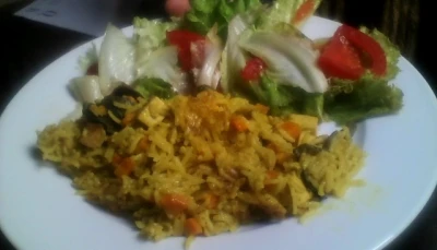 Riz et tofu fumé au curry