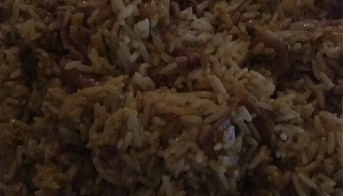 Riz pesto et jambon