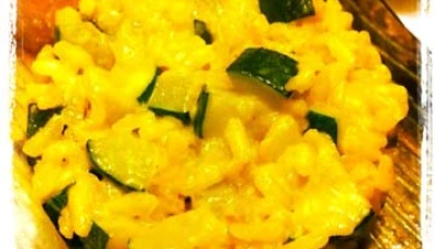 Riz pilaf courgette& crevettes