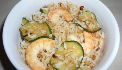 Riz sauté aux crevettes