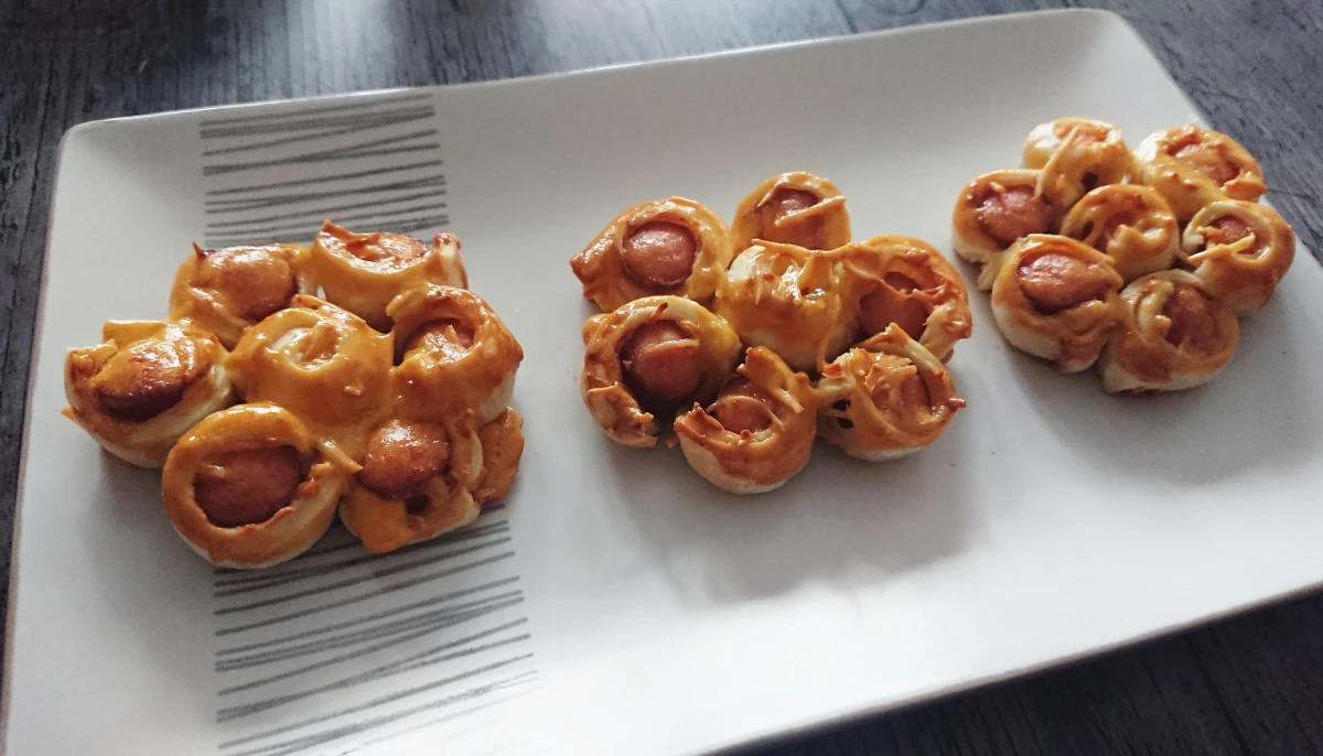 Rosaces feuilletées à la saucisse