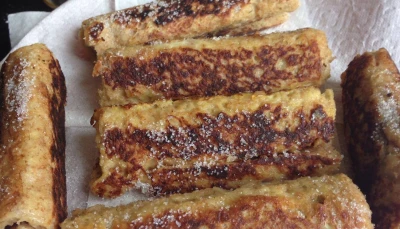 Roulés façon pain perdu au nutella