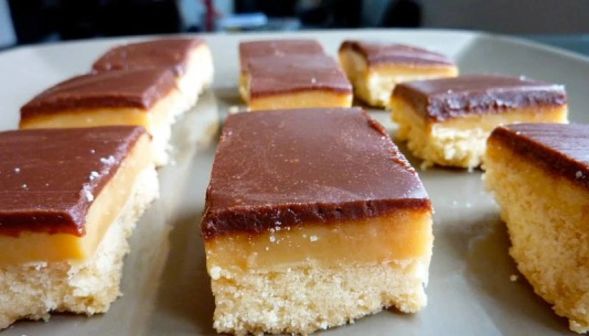 Sablés au caramel et chocolat
