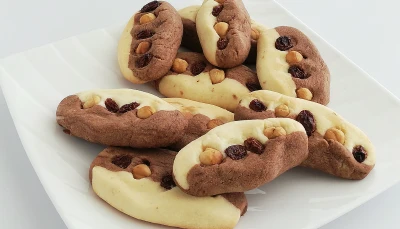 Sablés duo noisettes et raisins secs