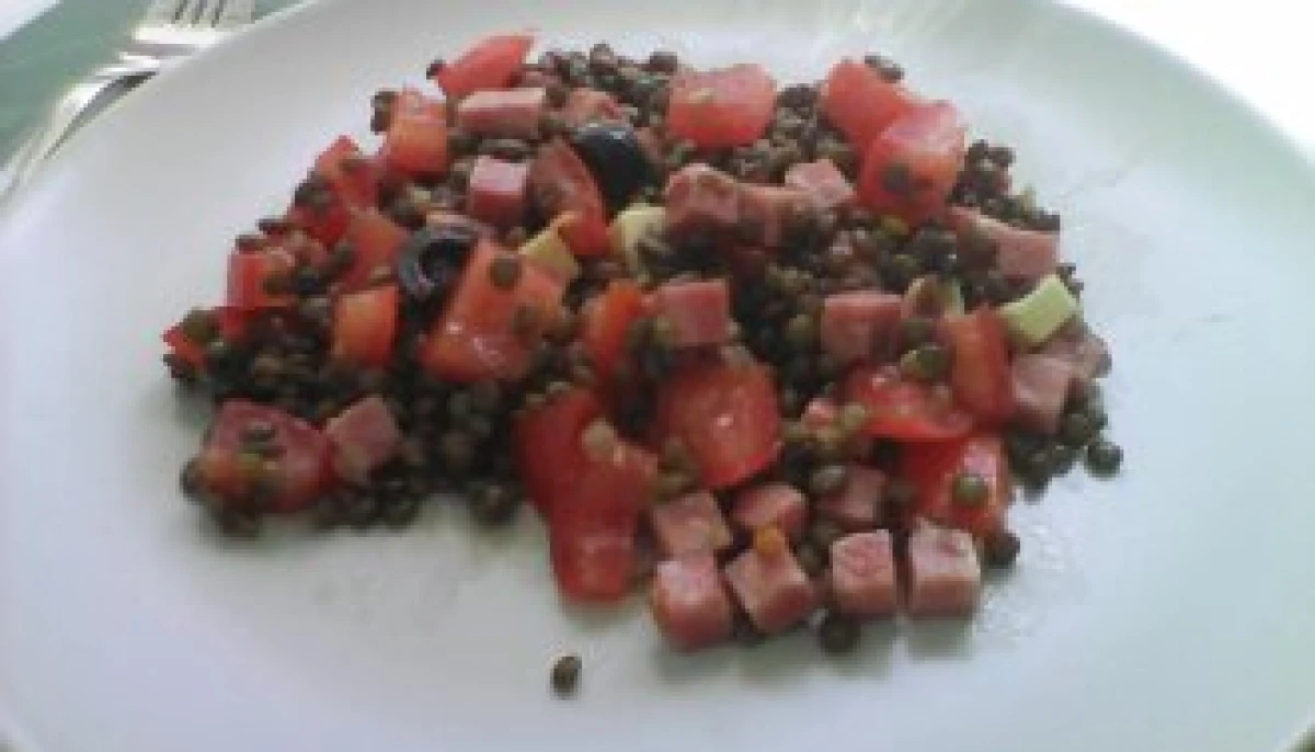 Salade complète de lentilles