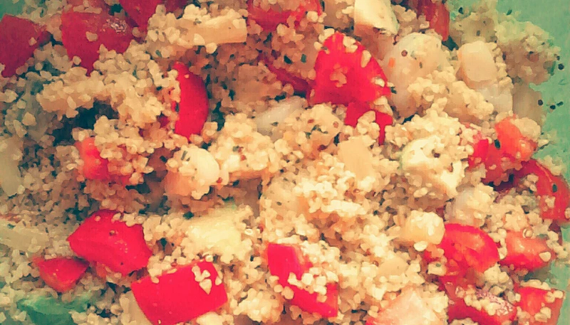 Salade crevettes ananavocatomates !