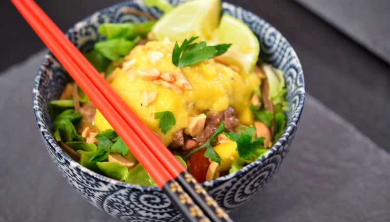 salade de boeuf à la mangue