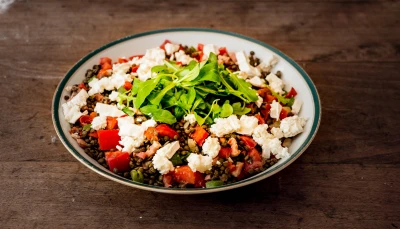 Salade de lentilles au chèvre