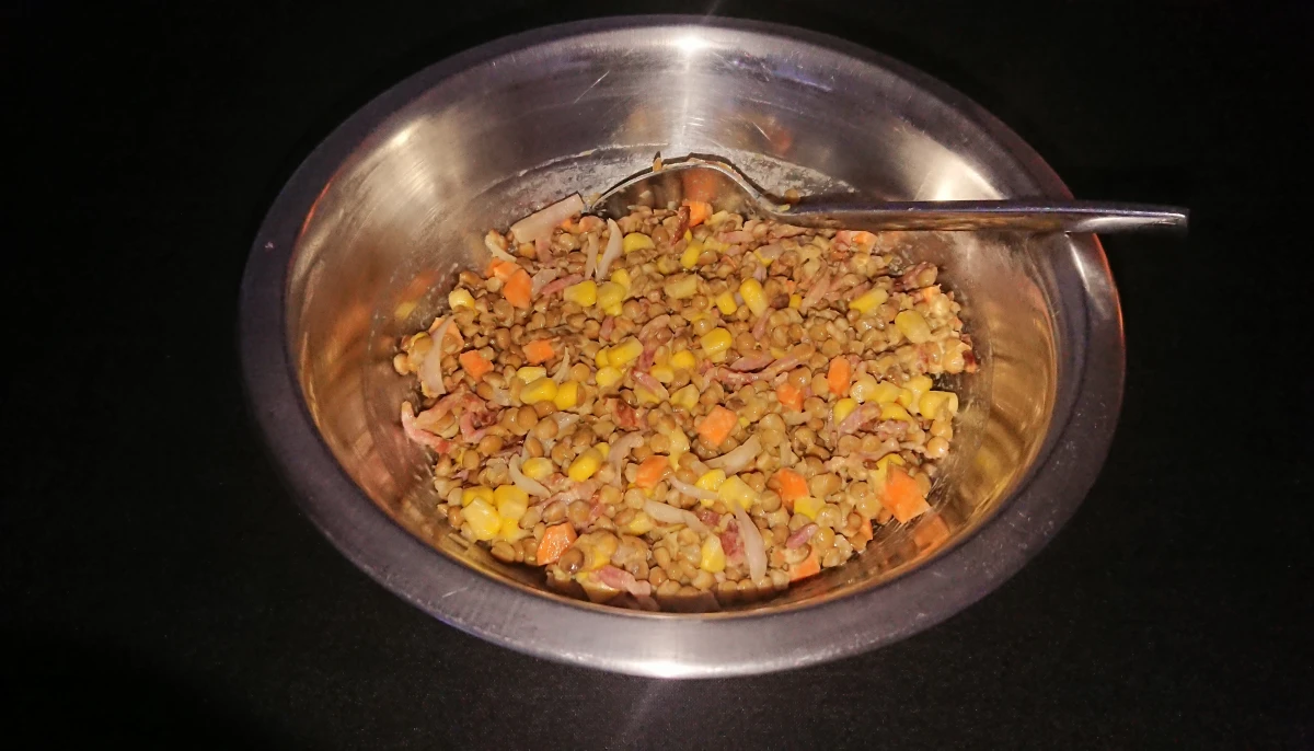 Salade de lentilles sauce moutarde