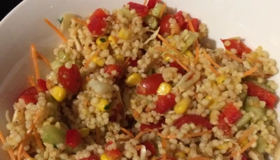 Salade de perles de blé.