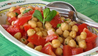 Salade de pois chiches et tomates