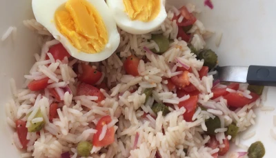 Salade de riz fraîcheur.