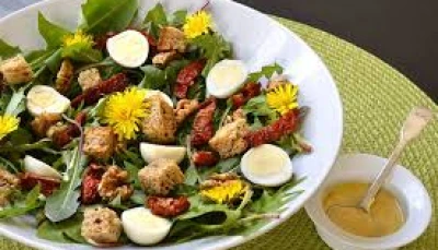 salade gourmande de pissenlit