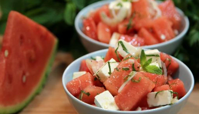 Salade pastèque tomate feta