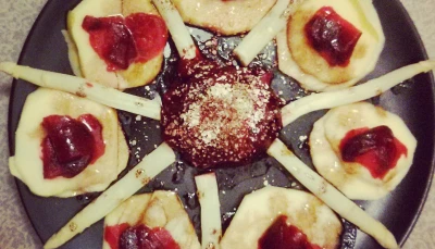 Salade pommes, asperges et betteraves (vegan)