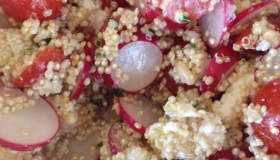 Salade quinoa-radis-chèvre