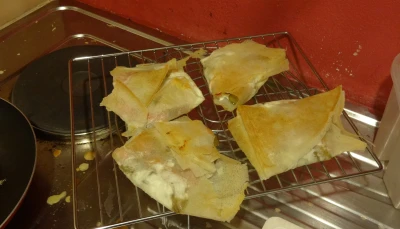 Samossas chèvre-aubergine-tomate