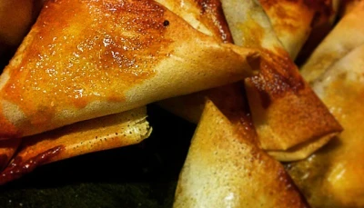 Samoussa babybel chorizo grillé et guacamole