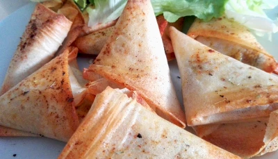 Samoussa végétarienne courgette chevre