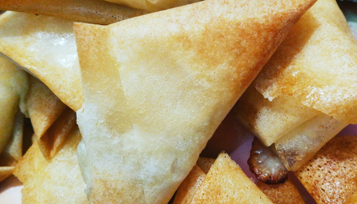 Samoussas carottes curry et mozzarella