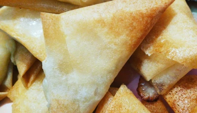 Samoussas carottes curry et mozzarella