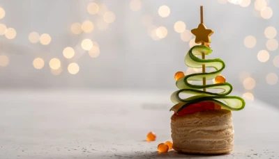 Sapin bouchées à la reine au saumon fumé