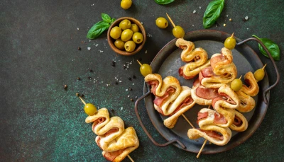 Sapin feuilleté jambon-olives