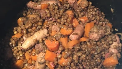 Saucisses lentilles
