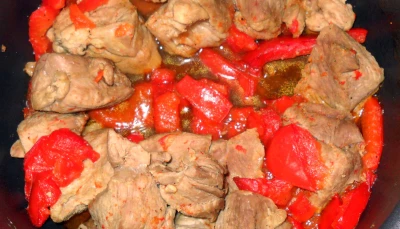 Sauté de Porc au Poivron et Curry