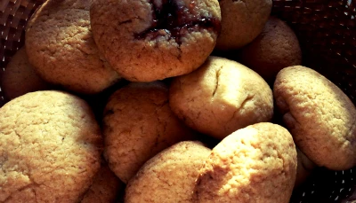 Shortbreads beurre de cacahouète et confiture