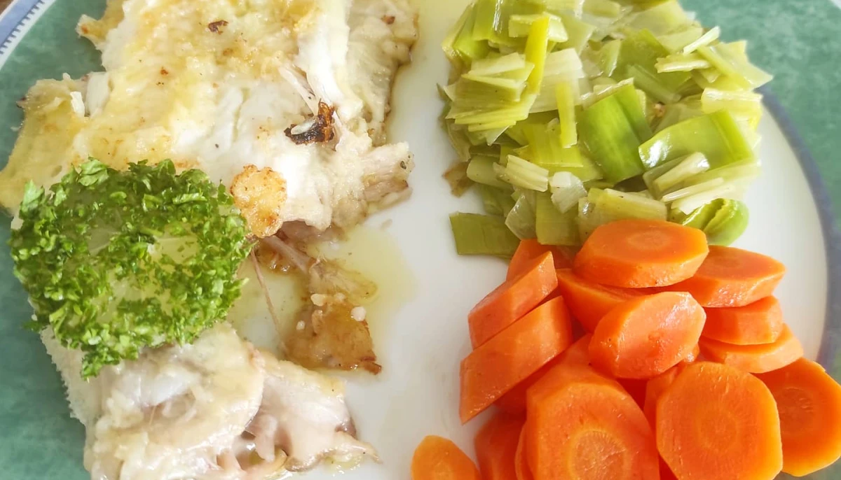 Sole meunière, carottes & fondue de poireaux