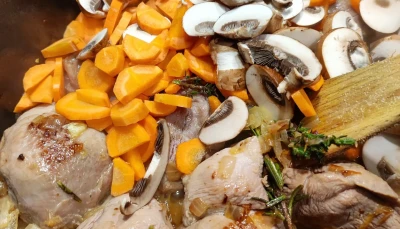 Sot-l'y-laisse carottes champignons