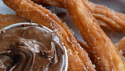 Soupe chocolat-noisette et churros