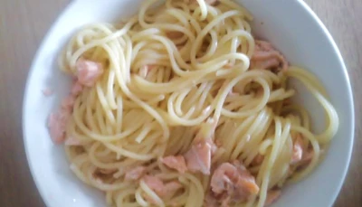Spaghetti au saumon !